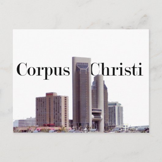 Corpus Christi Skyline w/Corpus Christi in de Sky Briefkaart (Voorkant)