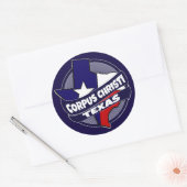 Corpus Christi Texaanse vlag barst stickers (Envelop)