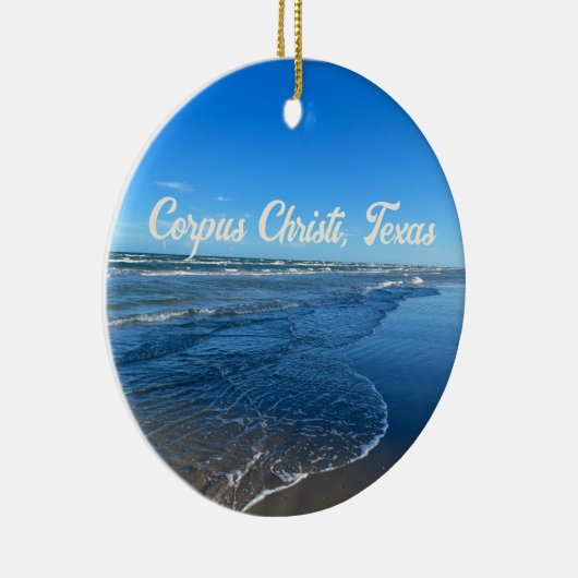 Corpus Christi Texas Beach Waves Keramisch Ornament (Rechts)