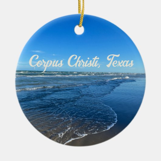 Corpus Christi Texas Beach Waves Keramisch Ornament (Voorkant)