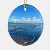 Corpus Christi Texas Beach Waves Keramisch Ornament (Links)