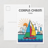 Corpus Christi Texas Briefkaart (Voorkant / Achterkant)