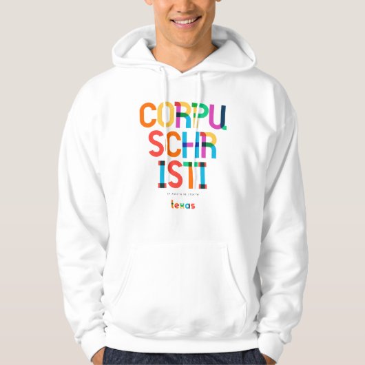 Corpus Christi Texas Mid Century, Pop Art, Hoodie (Voorkant)