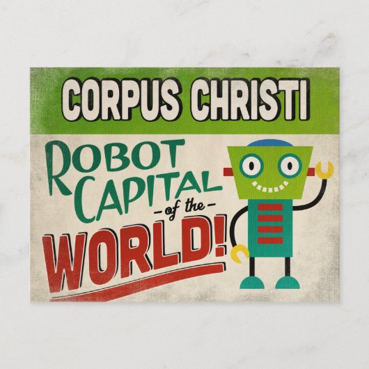 Corpus Christi Texas Robot - Funny  Briefkaart (Voorkant)
