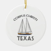 Corpus Christi Texas Sailing Keramisch Ornament (Voorkant)