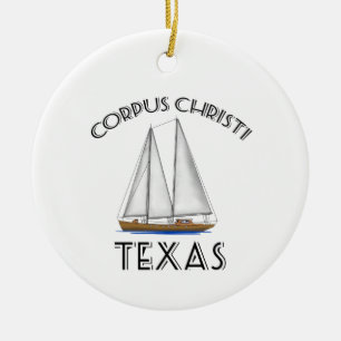 Corpus Christi Texas Sailing Keramisch Ornament