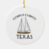 Corpus Christi Texas Sailing Keramisch Ornament (Achterkant)