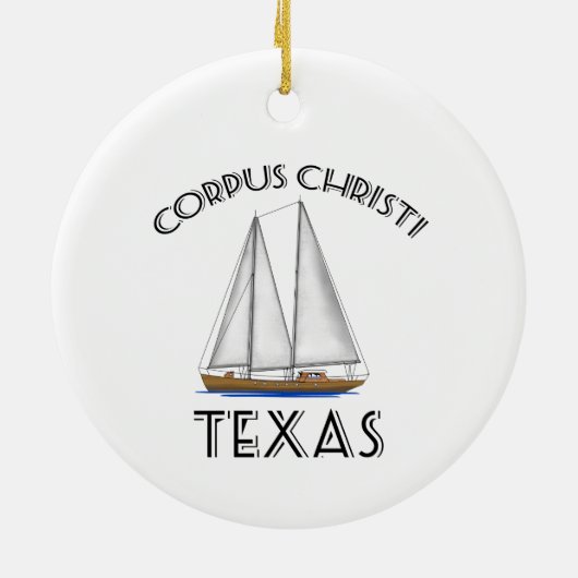 Corpus Christi Texas Sailing Keramisch Ornament (Achterkant)
