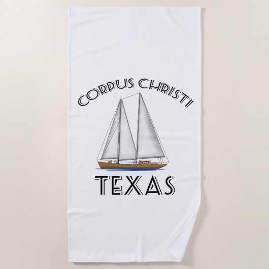 Corpus Christi Texas Sailing Strandlaken (Voorkant)