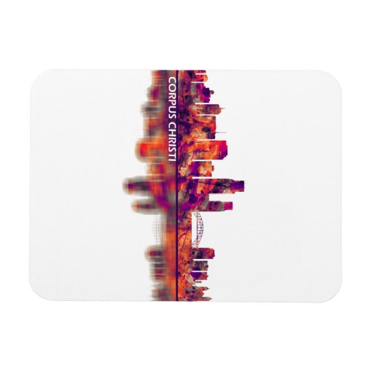 Corpus Christi Texas Skyline Magneet (Horizontaal)