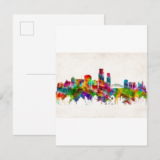 Corpus Christi Texas Skyline Uitnodiging Briefkaart (Voorkant / Achterkant)