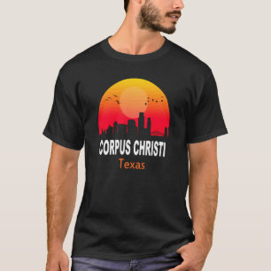 Corpus Christi Texas Sunset Retro City Sta T-shirt