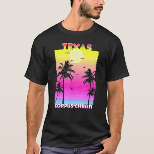 Corpus Christi Texas Tx Summer Sunset T-shirt (Voorkant)