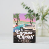 Corpus Christi Texas vakantie poster Briefkaart (Staand voorkant)