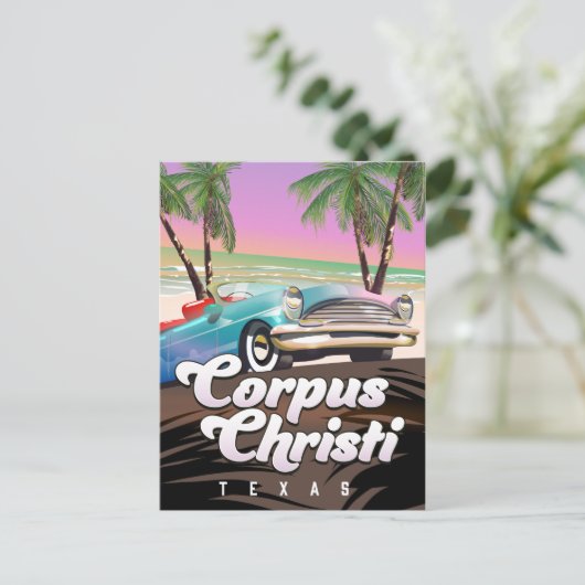 Corpus Christi Texas vakantie poster Briefkaart (Staand voorkant)