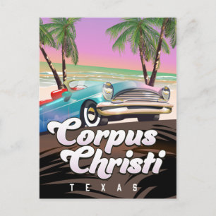 Corpus Christi Texas vakantie poster Briefkaart