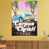 Corpus Christi Texas vakantieposter Canvas Afdruk (Insitu (Woonkamer))
