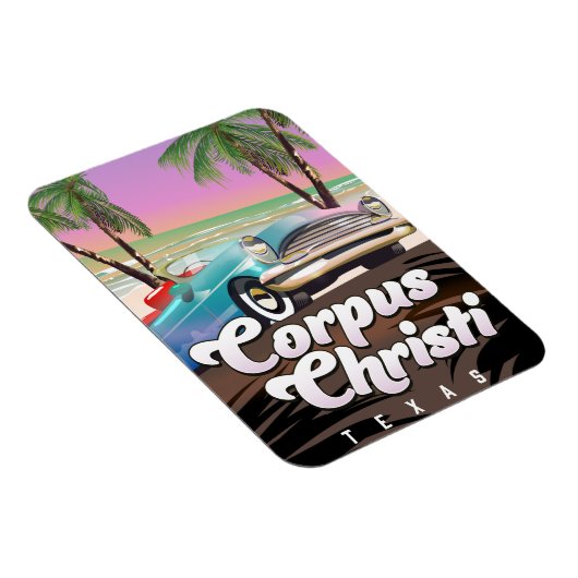 Corpus Christi Texas vakantieposter Magneet (Rechterzijde)