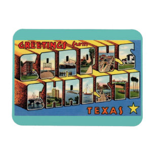 Corpus Christi Texas Vintage Travel koelkast Magneet