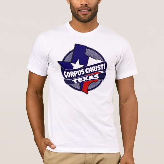 Corpus Christi Texas vlag barst shirt (Voorkant)