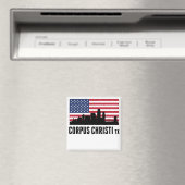 Corpus Christi TX Amerikaanse vlag Magneet (Insitu (Vaatwasser))
