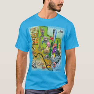 Corpus Christi Tx Cartoon Map T-shirt