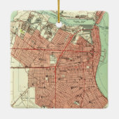 Corpus Christi TX Map 1951 Keramisch Ornament (Achterkant)