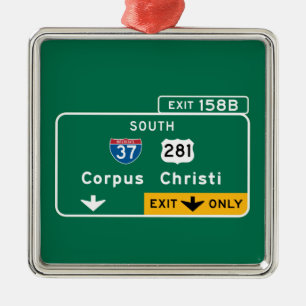 Corpus Christi, TX Metalen Ornament