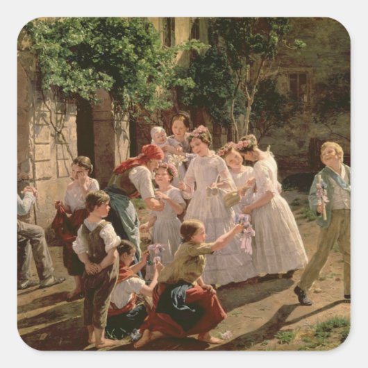 Corpus Christi Vierkante Sticker (Voorkant)