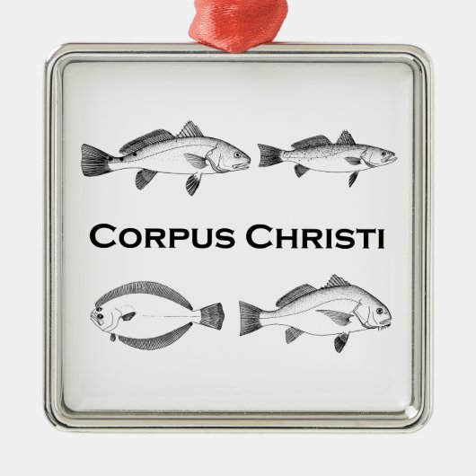 Corpus Christi Vist - Saltwater Fish Metalen Ornament (Voorkant)