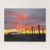 Corral at Sunset Jigsaw Puzzle Legpuzzel (Horizontaal)