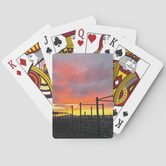 Corral at Sunset Playing Cards Pokerkaarten (Achterkant)