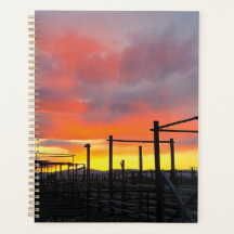 Corral bij zonsondergang Planner