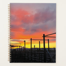 Corral bij zonsondergang Planner