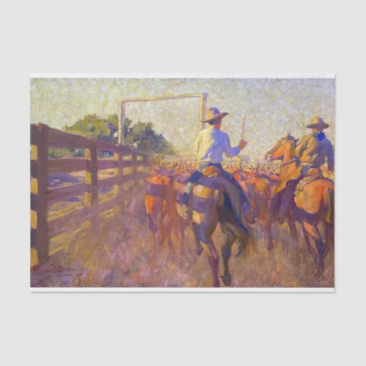 Corral Dust van Maynard Dixon Tissuepapier (Voorkant)