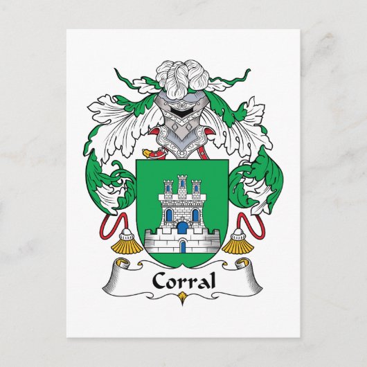 Corral Family Crest Briefkaart (Voorkant)