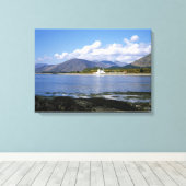 Corran Lighthouse Loch Linnhe Scotland Canvas Afdruk (Insitu (Houten vloer))