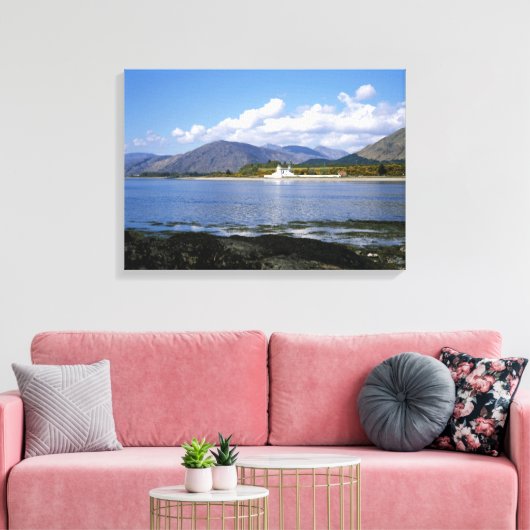 Corran Lighthouse Loch Linnhe Scotland Canvas Afdruk (Insitu (Woonkamer))