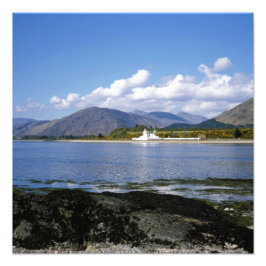 Corran Lighthouse Loch Linnhe Scotland Foto Afdruk