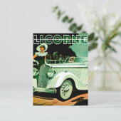 Corre La Licorne ~  Automobile Ad Briefkaart (Staand voorkant)