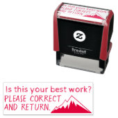 Correct en Return Teacher Stamp Zelfinktende Stempel (In situ)