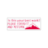 Correct en Return Teacher Stamp Zelfinktende Stempel (Design)