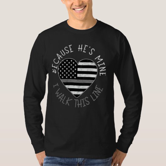 Correct functionaris Vriendin Wife Heart America T-shirt (Voorkant)