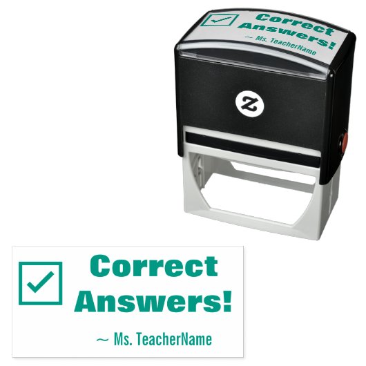 "Correcte antwoorden!" Feedback Rubberstempel Zelfinktende Stempel (In situ)