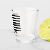 Correcte dunne Amerikaanse vlag met grijze lijn vo Shot Glas (Rechts)