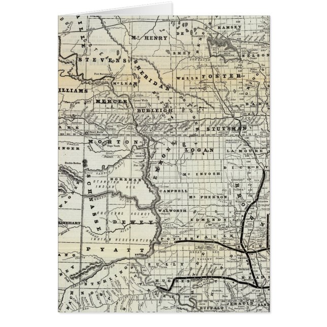 Correcte kaart van Dakota (Voorkant)