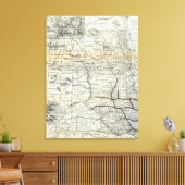 Correcte kaart van Dakota Canvas Afdruk (Insitu (Woonkamer))