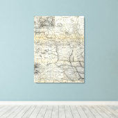 Correcte kaart van Dakota Canvas Afdruk (Insitu (Houten vloer))