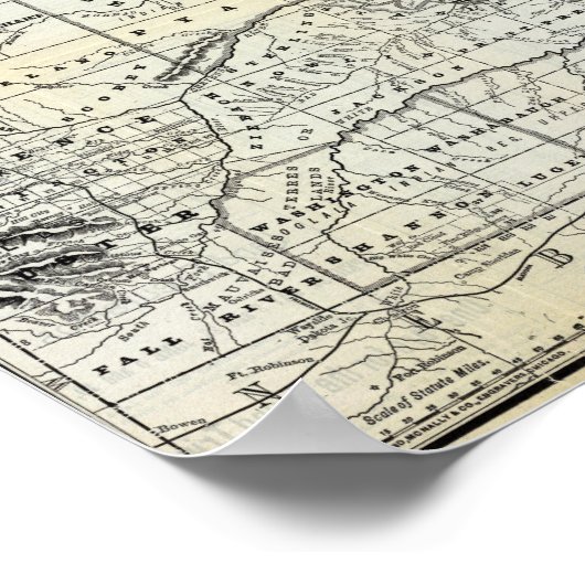 Correcte kaart van Dakota Poster (Hoek)