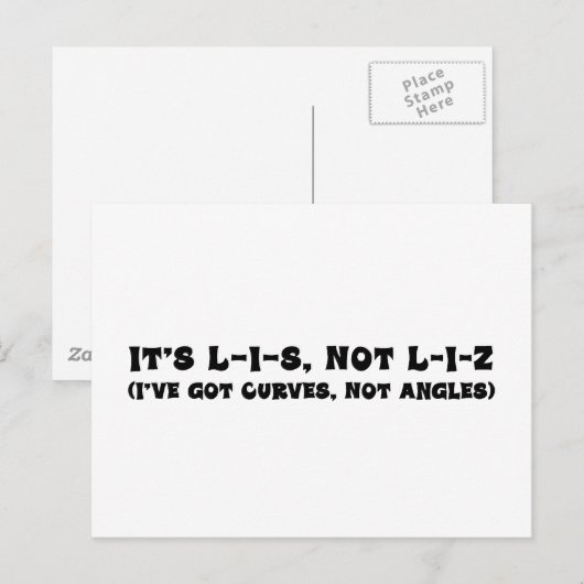 Correcte spelling van Lis Briefkaart (Voorkant / Achterkant)